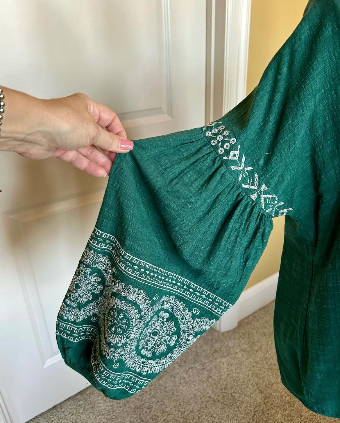 Budding Beauty Embroidered Top