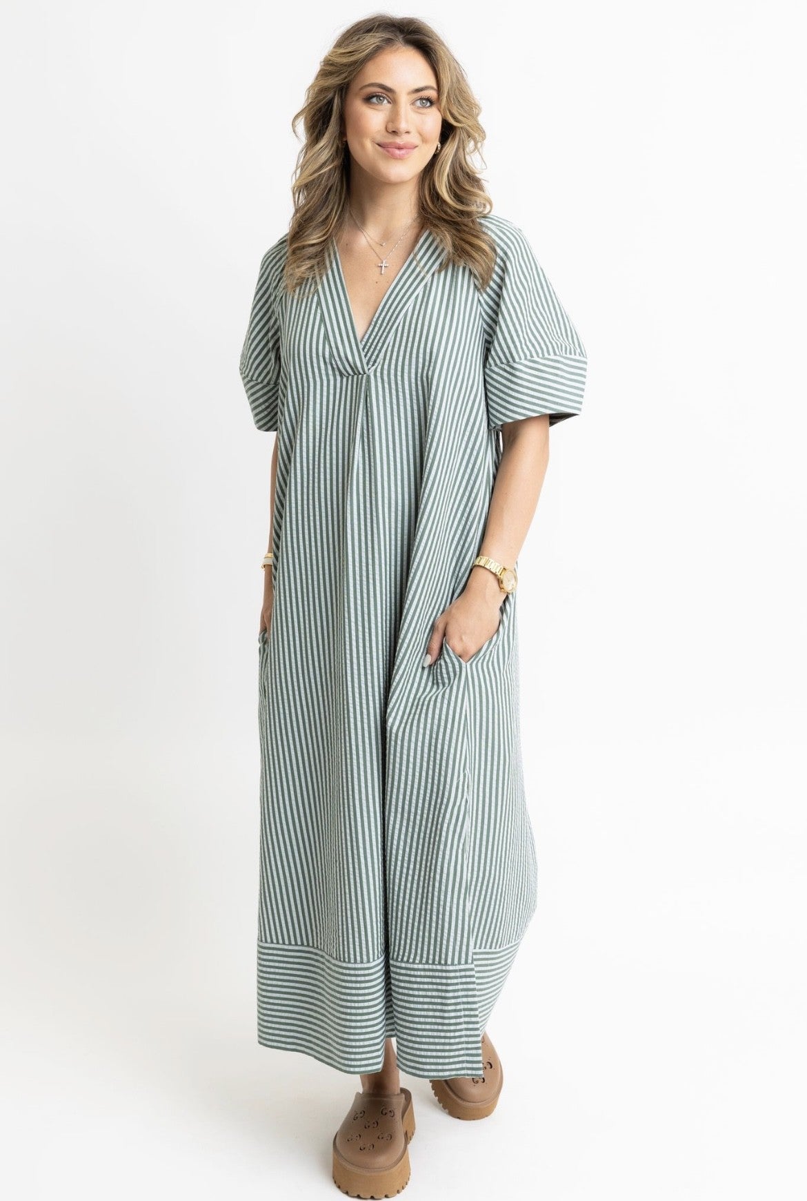Stripe Maxi Dress