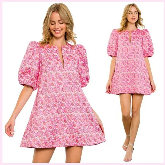 Everything's Coming Up Roses Mini Dress